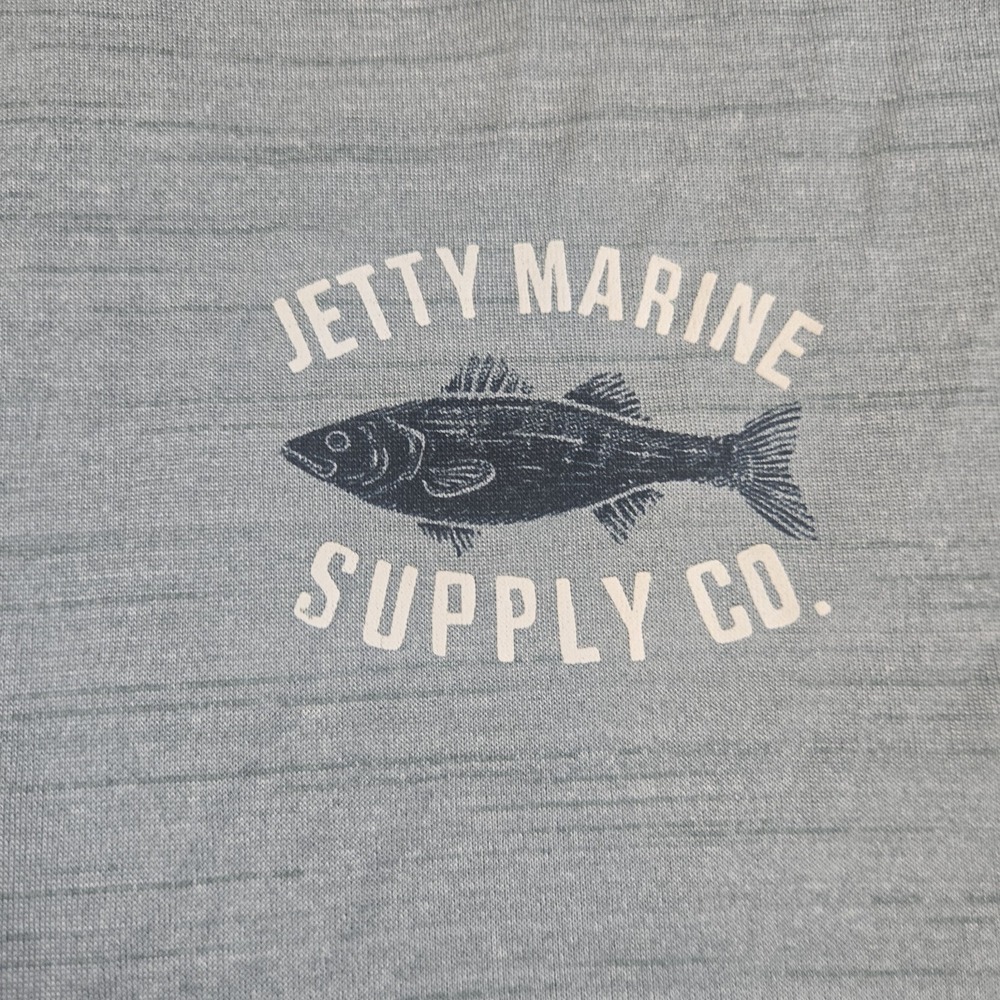 Jetty Marine Supply Co Performance Fishing T Shirt XXL Blue Polyester Graphic - Picture 2 of 8